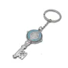 Colorful Key Shape Exorcism St. Benedict Keychain Charm Ring Jewelry Religious Shrine Gifts