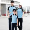 Survêtements pour femmes Été Coton Polyester Élève À Manches Courtes Sportswear Fille École Uniforme Courir Formation Polo + Pantalon Garçon