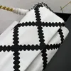 Sacs Weave Designer Chain Sac Embrayage Flap Totes Portefeuilles Vérifiez Velours Fil Bourse Double Lettres CC Solid Hasp Taille Square Stripes