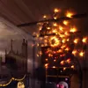 Строки Хэллоуин Черный Паудер Веб -Свет с 70 светодиодными водонепроницаемыми сетевыми огнями фестиваль фестиваля призраки.