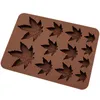 Выпекание формы DIY -плесени Размер кленовый листовой печенье Желе -плесень силиконовая шоколадная плесень C0512