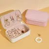 Jewelry Pouches Bags Leather Jewellery Ring Organizer Case Storage Gift Box Girls Women Pink White L5YB Wynn22