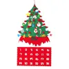 Party Decoration Christmas Advent Kalender 24 Days Pocket Filt Tree Countdown Hanging Candy Diy Gifts Decorations Decorations