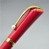 Édition spéciale de MM noir/rose/rouge couleurs M stylo plume avec pince à perles de luxe écriture lisse grande actrice