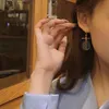 Clip-on vis arrière Style chinois année Koi poisson Clip sur boucles d'oreilles pas de Piercing japonais asymétrique métal rond rouge trou d'oreilleClip-on