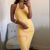 Sıradan elbiseler ev kapalı omuz güneşli elbise spagetti kayış seksi bodycon yaz plaj giyim paisley y2k içi boş örme kadınlar