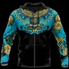 Herren Hoodies Sweatshirts Mexiko Azteken Quetzalcoatl Schädel Tattoo 3D Druck Unisex Gothic Hoodie Männer Sweatshirt Streetwear Pullover Casual J