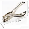 Other Hand Tools Metal Single Hole Paper Puncher Plier School Office Punc Dhzlp