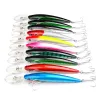 K1628 10 cores 17cm 27g Kit de pesca Minnow Lures Crank Iscel Tacking Ischas de água superior para trutas de truta baixo/água doce 10pcs/kit