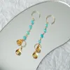 Dangle & Chandelier Lii Ji Natural Amazonite Citrine American 14K Gold Filled Earrings Real Gemstone Long Handmade JewelryDangle