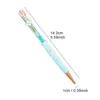 Cute Four-leaf Clover Metal Ballpoint Pen Multicolor Crystal Ball Point Pens Home Office School Student Writing Supply School-season Promotion Gift ZL1213