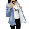 Winter Warme Samt Denim Hemd Weibliche Fleece Verdicken Lange ärmeln Bluse Frauen Thermische Oberbekleidung Jeans Tops Für Mädchen Frauen blusen Shir