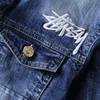 Frühling 2021 Neue Casual Baumwolle männer Koreanischen Stil Streetwear Schule Student Schlank Hübscher Herbst Stickerei Mann der Denim Jacke