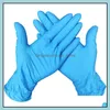 Wegwerpschoonhandschoenen Blauw poeder- Nitril latex Rubber PVC Niet-slip keuken vaatwassing XD23198 Drop levering 2021 Leveringen Keuken D