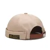 Bérets Vintage Coton Sans Bord Skullcap Hommes Et Femmes Docker Sailor Biker Cap Tendance Hip-Hop Chapeau D'été Mode HatBerets