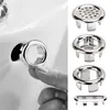 Hochwertige 1-teilige Waschbecken-Rundring-Überlauf-Ersatzabdeckung Ordentliche Chromverkleidung für Badezimmer-Keramikbecken-Überlaufring