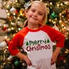 T-shirts Merry Christmas Kids Long Sleeve Raglan T Shirts Toddler Boys Girls unisex Grafische cartoon Kerstmis Deer Tees Holiday Party Gift Topt-S