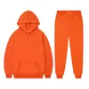 Herrspår Hoodie 2022 Herrarna Ladies Casual Sportswear Set Solid Color Pullover Pants Autumn and Winter Fashion Setmen's