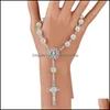 Party Favor Event Supplies Festive Home Garden Imitation Pearl Beads Catholic Rosary Crucifix Pendants Bracelet Christening Gifts 3974405