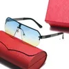 Fashion Rectangle Sunglasses Women 2022 Car Brand Designer sunglass Rimless Square Sun Glasses Ladies Luxury eyeglass Gradient Shades eyeglasses