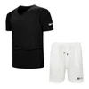 Erkek Terziller Yaz Koşu Seti Erkek Trailsuit Sweatshirts Şort Klasik Günlük Spor 2 PCS Spor Salonu Tişört Kısa Kıyafetler