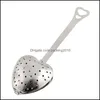 Kitchen Tool Love Heart Shape Style Stainless Steel Tea Infuser Teaspoon Strainer Spoon Filter High Quality Drop Delivery 2021 Coffee Tool