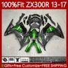 OEM-kropp för Kawasaki Ninja Black Green EX ZX 3R 300R ZX-3R ZX-300R 13-17 125NO.73 EX300R ZX300R ZX300 ZX3R 13 14 15 16 17 EX-300 2013 2014 2015 2016 2017 Injektionsfeoking