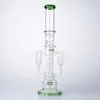 Spirale Percolateur Conduites D'eau Épaisse 7mm Grand Bongs En Verre Arroseur Perc Narguilés Unique Logo Huile Dab Rigs 14mm Joint Femelle Avec Bol Recycleur