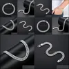 Ссылка цепочки браслеты ювелирные изделия TJP высший качество Sier 925 Men Bracelet Link For Accessories Fas Dhdun