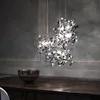 Kolye lambaları Nordic Modern Yaratıcı Sanat Tasarımı Paslanmaz Çelik Dilim Avizesi Oturma Odası Cafe Dükkan Pencere Bar Dekoratif Lamba WF1016520P