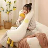 100 cm beau coussin de cou de canard multifonctionnel chauffe-mains poupées animaux mignons oreiller long rempli doux pour les filles cadeaux pour adultes J220729