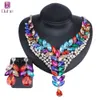 Women's Wedding Bridal Bridesmaid Rhinestone Crystal Statement Necklace Earrings Party Costume Jewelry Set