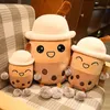 Cute Pearl Milk Tea Cup Plush Toys Lovely Stuffed Soft Bubble Tea Shaped Pillow For Children Girls Home Decor Gift Dolls