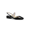 Sandalo estivo Infradito nero per donna Stiletto 39 S Sandali con strass Sandali con tacco spesso Sandles Tacchi Scarpe da donna 220312