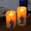 Flameless Candles Halloween LED Electronic Candle Flashing Flame For Home Decor Fake Candles