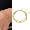 Braccialetti in acciaio inossidabile Braccialetti per donna Uomo Bracciale regolabile Polsino Marchio di lusso Gioielli sportivi maschili Regalo di Natale Accessori per le mani delle ragazze femminili