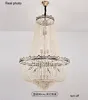 Lustre en cristal en laiton antique Lustres classiques américains Luminaire Lampe à LED Bronze européen Brillant Luxueux Droplight Hôtel Accueil Éclairage intérieur