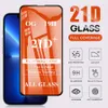 21D gehärtetes Glas für iPhone 11 Pro Max X XR XS Displayschutzfolie für 12 13 Mini 12pro 13pro Max SE2020 6 7 8 Plus Glas