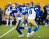 UF CEOA3740 2021 Winnipeg Blue Bombers 108º campeonato de futebol da Copa Gray Jersey Andrew Harris Willie Jefferson Zach Collaros Kenny Lawler Jr.