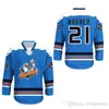 VipCeoA3740 21 Wagner San Diego Gulls Hockey Jersey Any Player or Number New Stitch Sewn Movie Hockey Jerseys All Stitched White Red Blue