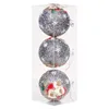 Украшение вечеринки 3pcs Рождественские шарики красиво украшенные дерево, подходящее для праздничных свадеб, декор 8Cmparty