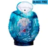 Erkek Hoodies Sweatshirts Anime Hololive Gawr Gura Hooded Sweatshirt Cosplay 3D Baskı Kapşı Hoodie Zipper Up Pullover Ceket Ceket Cadılar Bayramı