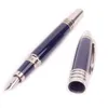 Caneta promocional Great John Kennedy Luxury Blue Dark Metal Fountain Rollerball Canetas esferográficas Office School Classic com número de série JFK