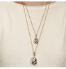 Naszyjniki wisiorek Nisza modna marka w stylu metalowy łańcuch wykończenia nieregularny naszyjnik klamry
