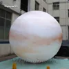 بالون ضخم قابل للنفخ على شكل كوكب معلق / كرة طباعة أرضية مع مصباح LED لتزيين مرحلة الحفل