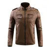 2018 Winter Men Jacket Leather Lã de Velvet Casaco de Velvet Homem Menas Jaqueta Men Jaqueta Casual Motocicleta Vento Pu Couro Machoes Machoes L220706