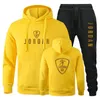 New Designer Tracksuit Men Print Hooded Sweatshirts Set Fleece Sportswear Sweatpants Hoodies Mens 2 Piece Asian Size