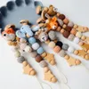 Palline rotonde di perline di legno all'uncinetto in cotone lavorato a maglia per la decorazione fai-da-te, collana di gioielli per massaggiagengive