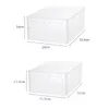 6pcs/Set Fold Plastic Shoes Case Thickened Transparent Drawer Boxes Stackable Box Organizer box 220428
