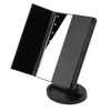 Espejos compactos plegables portátiles Tabla ajustable Lámpara LED luminosa espejo de la mesa cosmética encimera USB Mirrors de luz